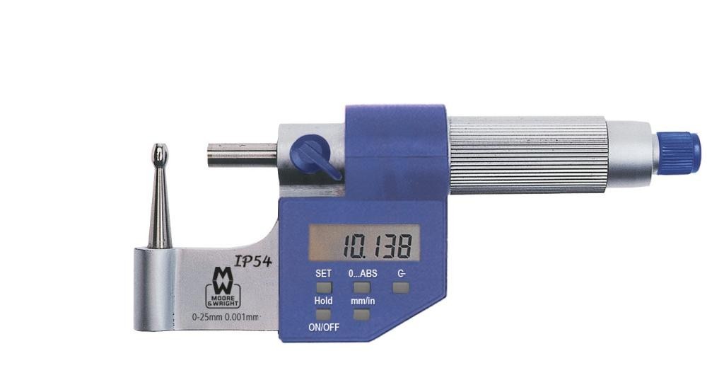 Moore & Wright 255-01DDL Digital External Tube Micrometer 0-25mm/0-1"
