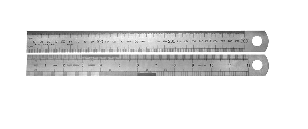 Vogel Steel Rule Metric/Imperial 300mm/12" 13 x 0.5mm